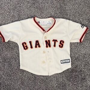 Majestic White and Orange Giants Jersey